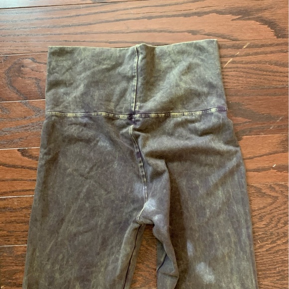 T Party Boho Yoga Pants Brown Distressed Bell Bottom Fleece Flare Leggings - Picture 5 of 5